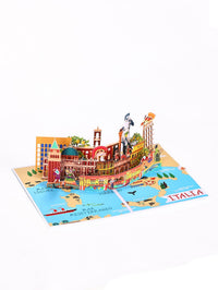 City Cityscape Greeting Card Italy