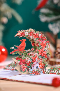 Cardinal Crescent Moon 3D Pop Up Card