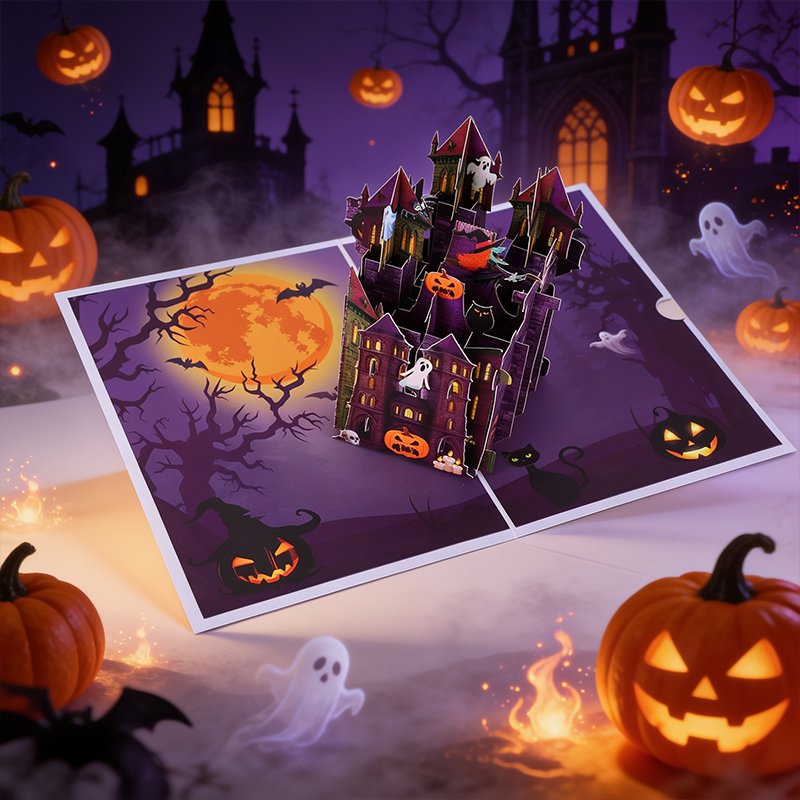 Halloween Castle 3D Pop Up Card