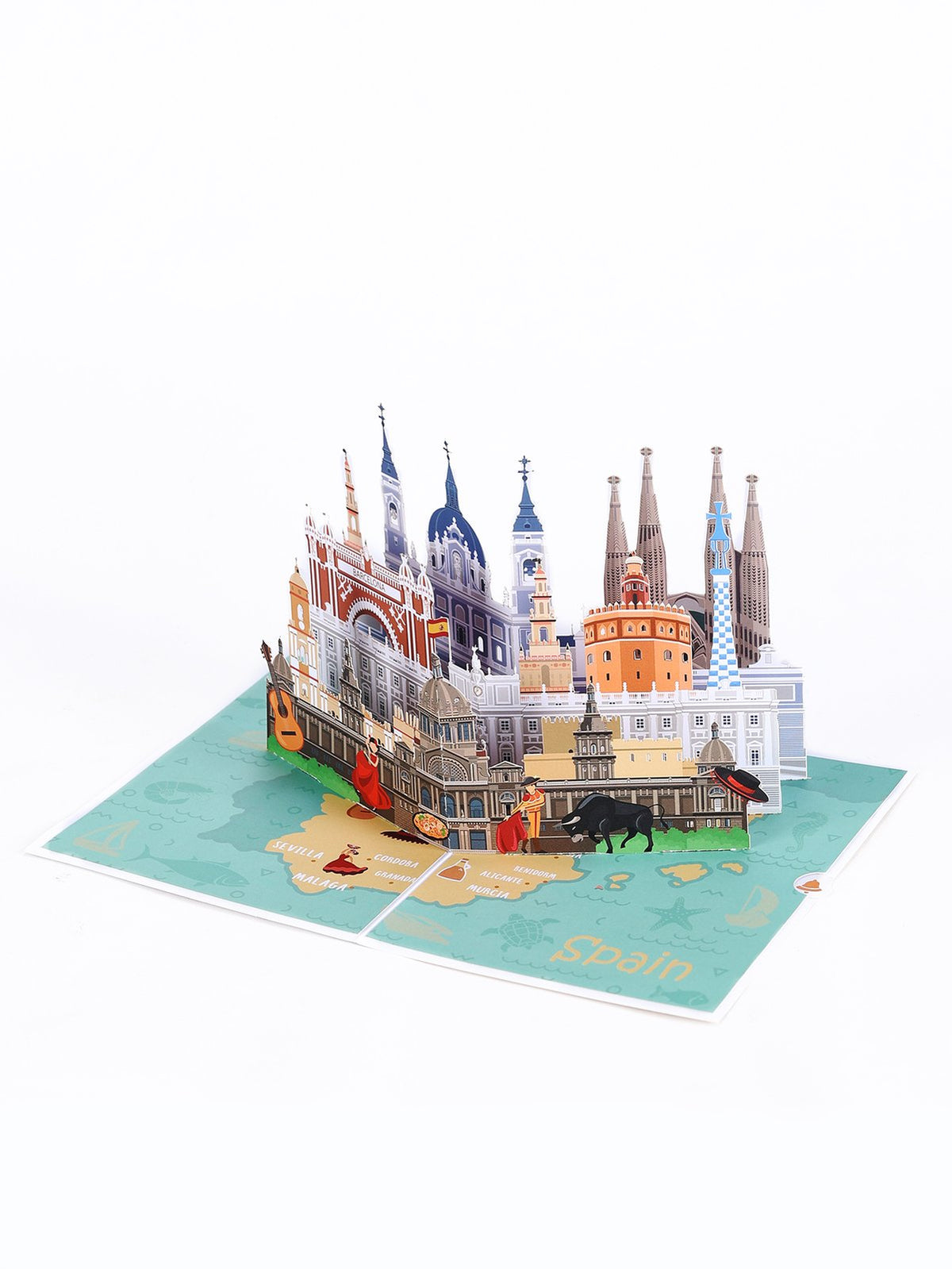 City Cityscape Greeting Card Spain
