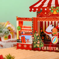 Christmas Circus Theater 3D Pop Up Card