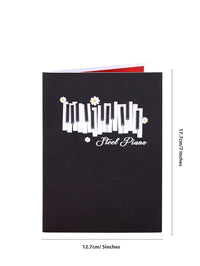 Piano Keys Flip Pop Up Card