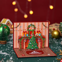 Christmas Fireplace Greeting Card