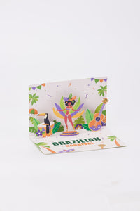 Brazil Carnival 90° 3D Pop Up Card