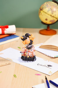 Graduation Season Little Bear Pop Up Card
