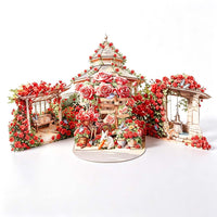 Red Rose Garden Double Door Card