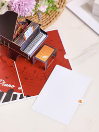 Piano Keys Flip Pop Up Card