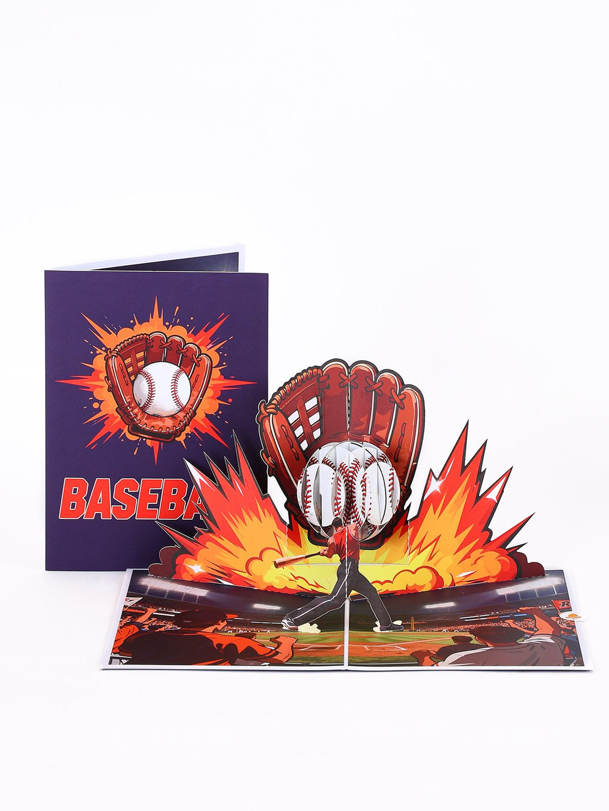 Passionate Baseball Match Live 3D Pop Up Card