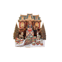 Christmas Vintage Amusement Park Ornament Greeting Card