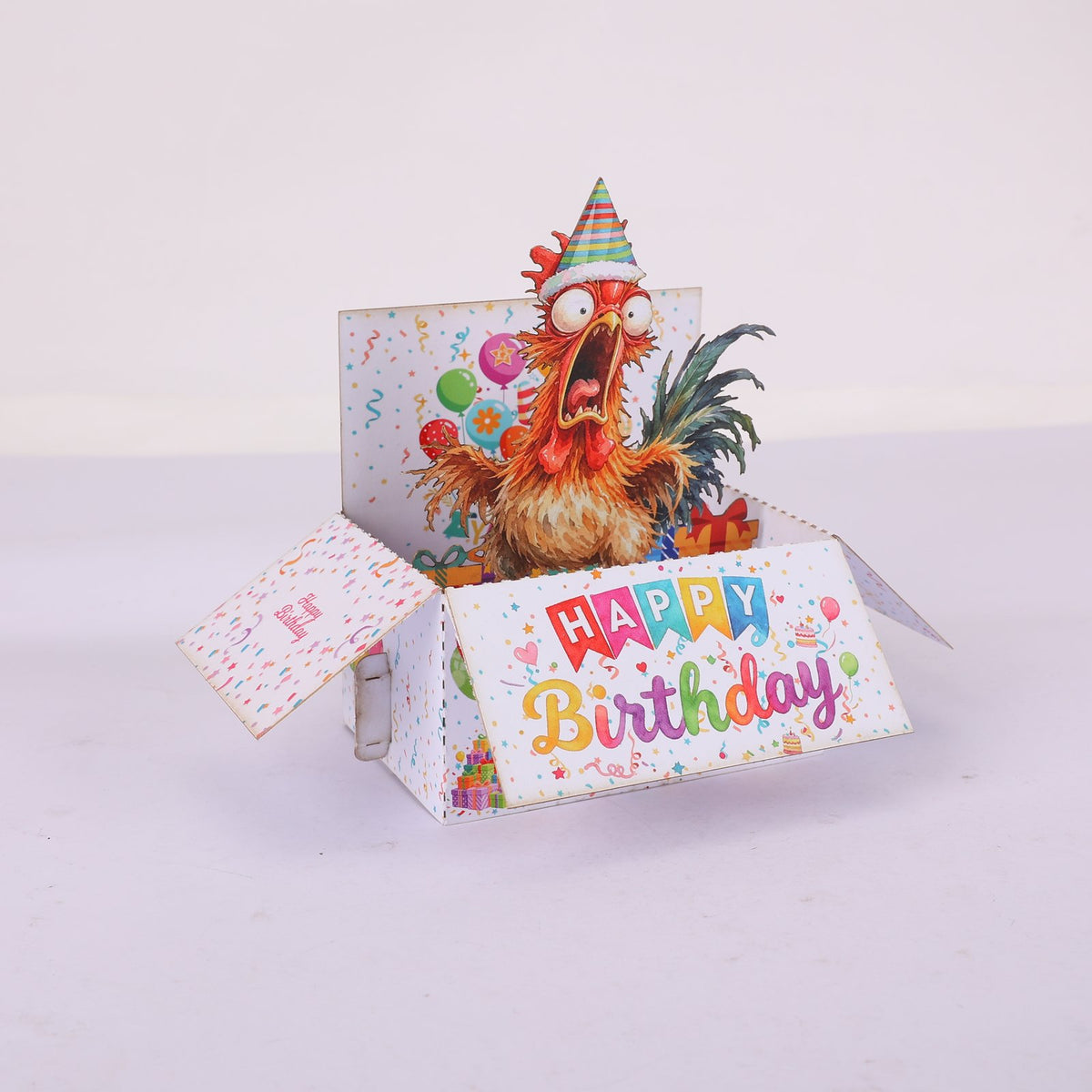 Rooster Birthday Box Card