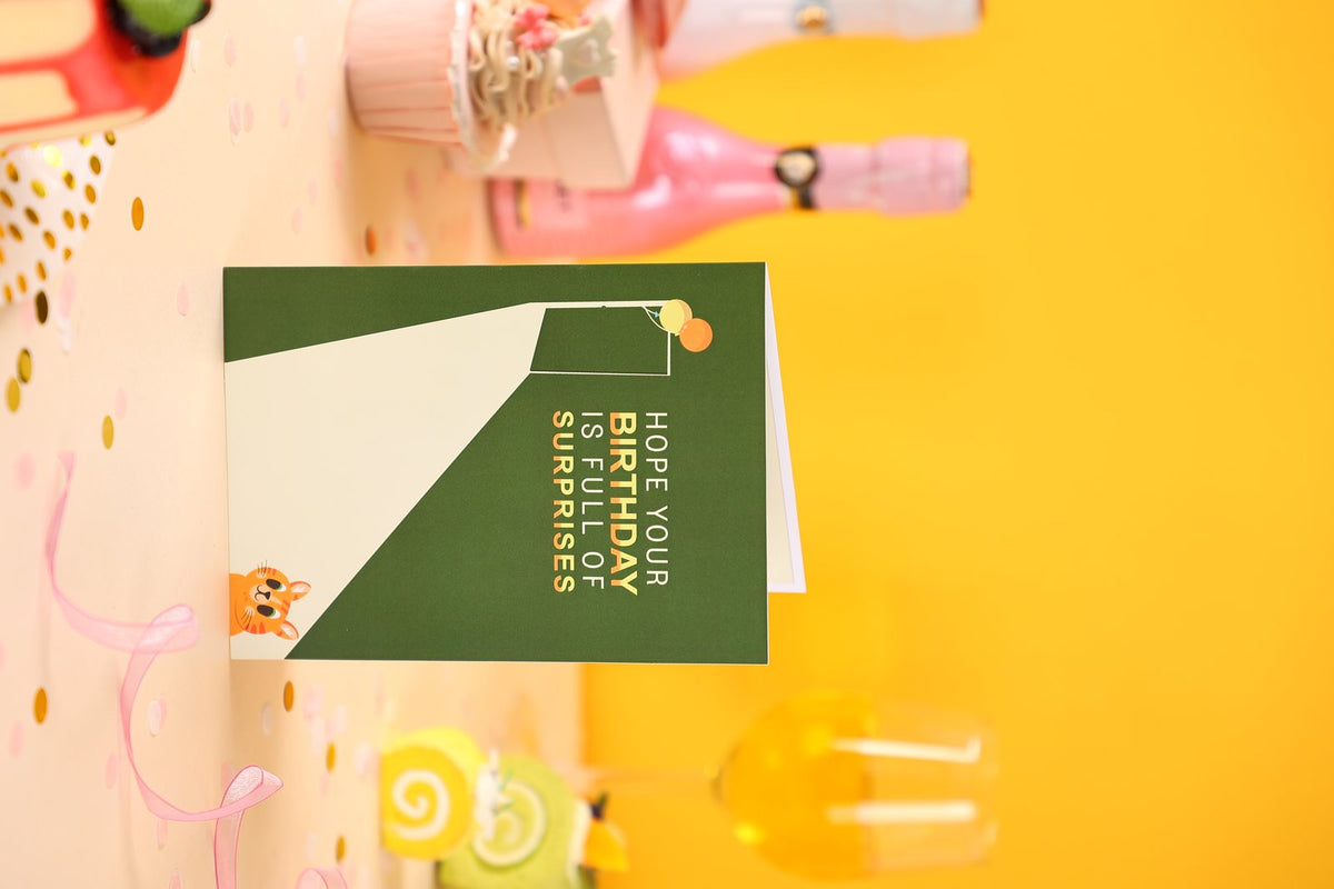 Cat Surprise House Greeting Card