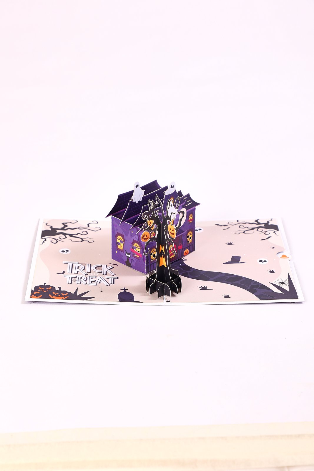 Halloween Haunted House Greeting Card