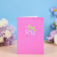 Pink Wisteria Flip Pop Up Card