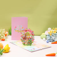 Easter Egg Floral Wreath Greeting Card