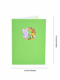 Tulip Butterfly Crescent Moon Greeting Card