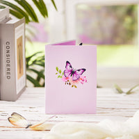 Purple Butterfly 3D Pop Up Card