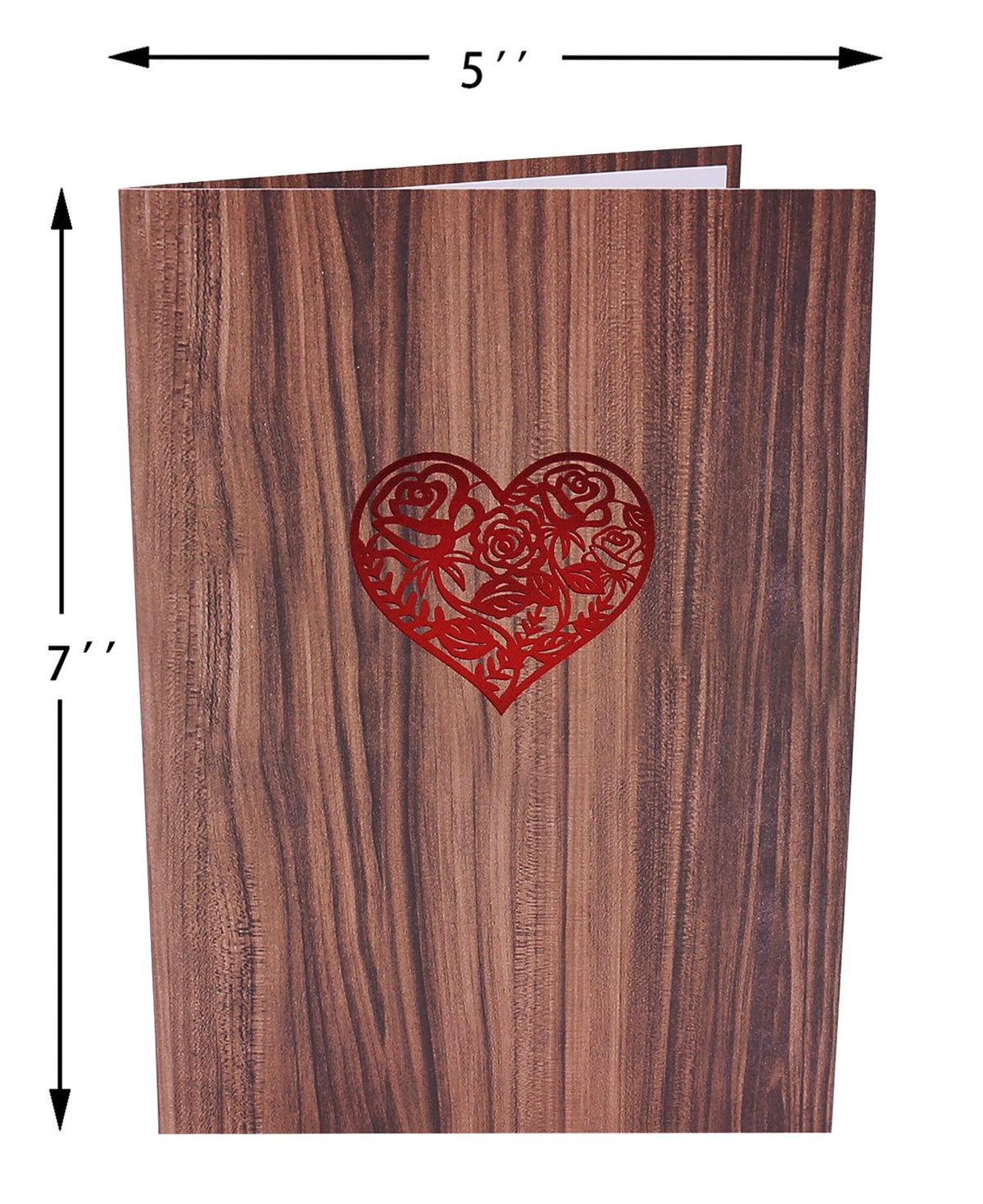 Wooden Heart 3D Pop Up Card