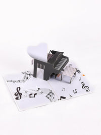 Piano Swirl Flip Pop Up Card