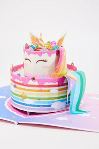 Unicorn Cake 3D Pop Up Card