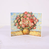 Rose Flower Vase 3D Pop Up Card