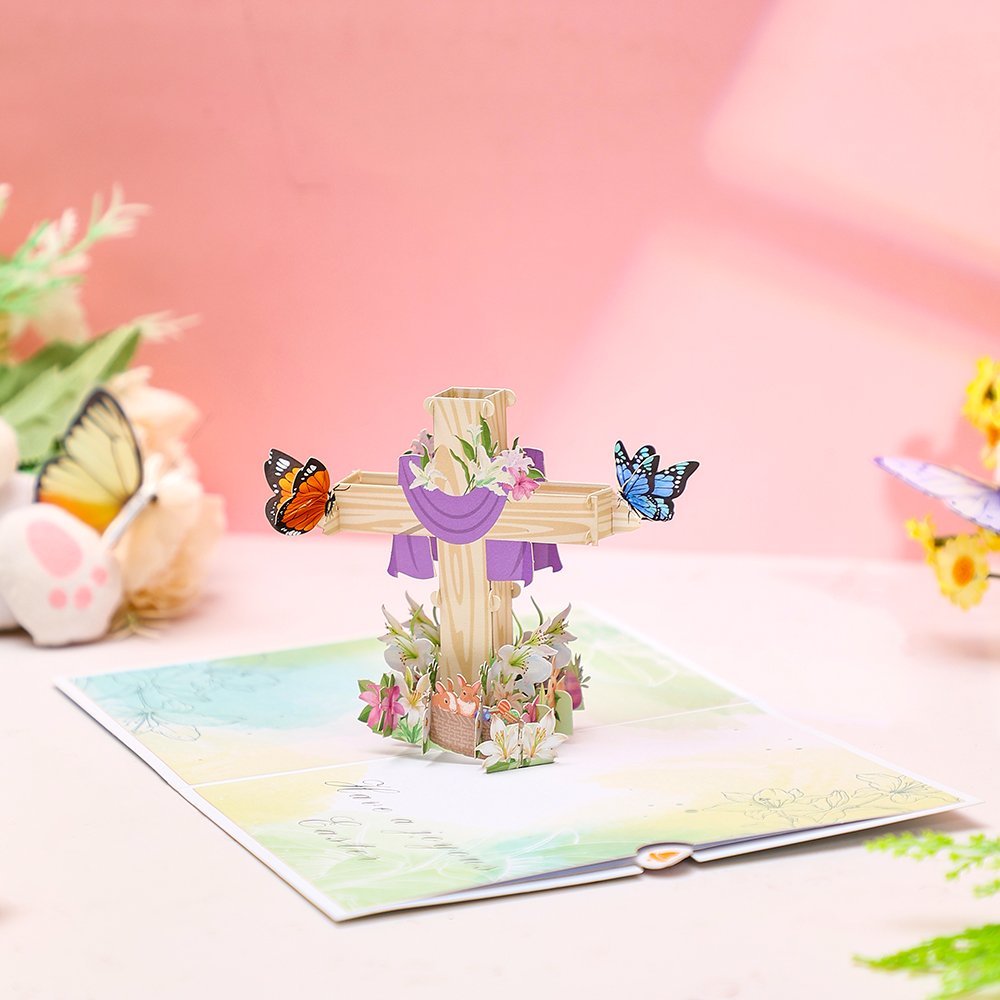 Easter Floral Flip Pop Up Card