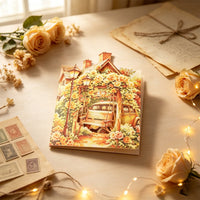 Yellow Rose Garden Double Door Pop Up Card