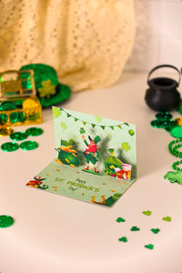 Ireland St. Patrick's Day 90° 3D Pop Up Card