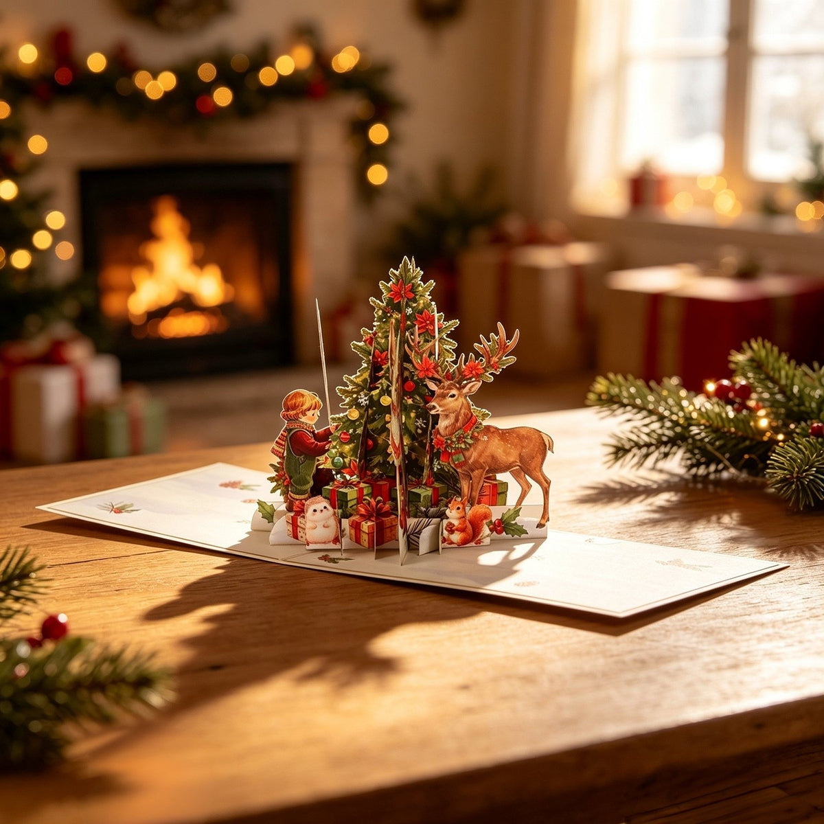 Red Christmas Tree Greeting Card