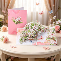 Lily Of The Valley & Mountain Flower Floral Branch Greeting Card
