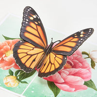 Butterfly Rose Flip Pop Up Card
