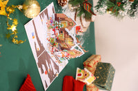 Snowy Night Christmas House 3D Pop Up Card
