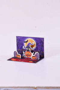 90° Cat Halloween Pop Up Card