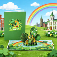St. Patrick's Day Green Hat Flip Pop Up Card