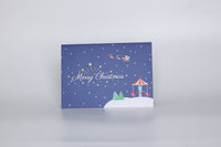 Christmas Theme Park 90° Greeting Card