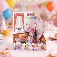 Birthday Pet Stairs 3D Pop Up Card