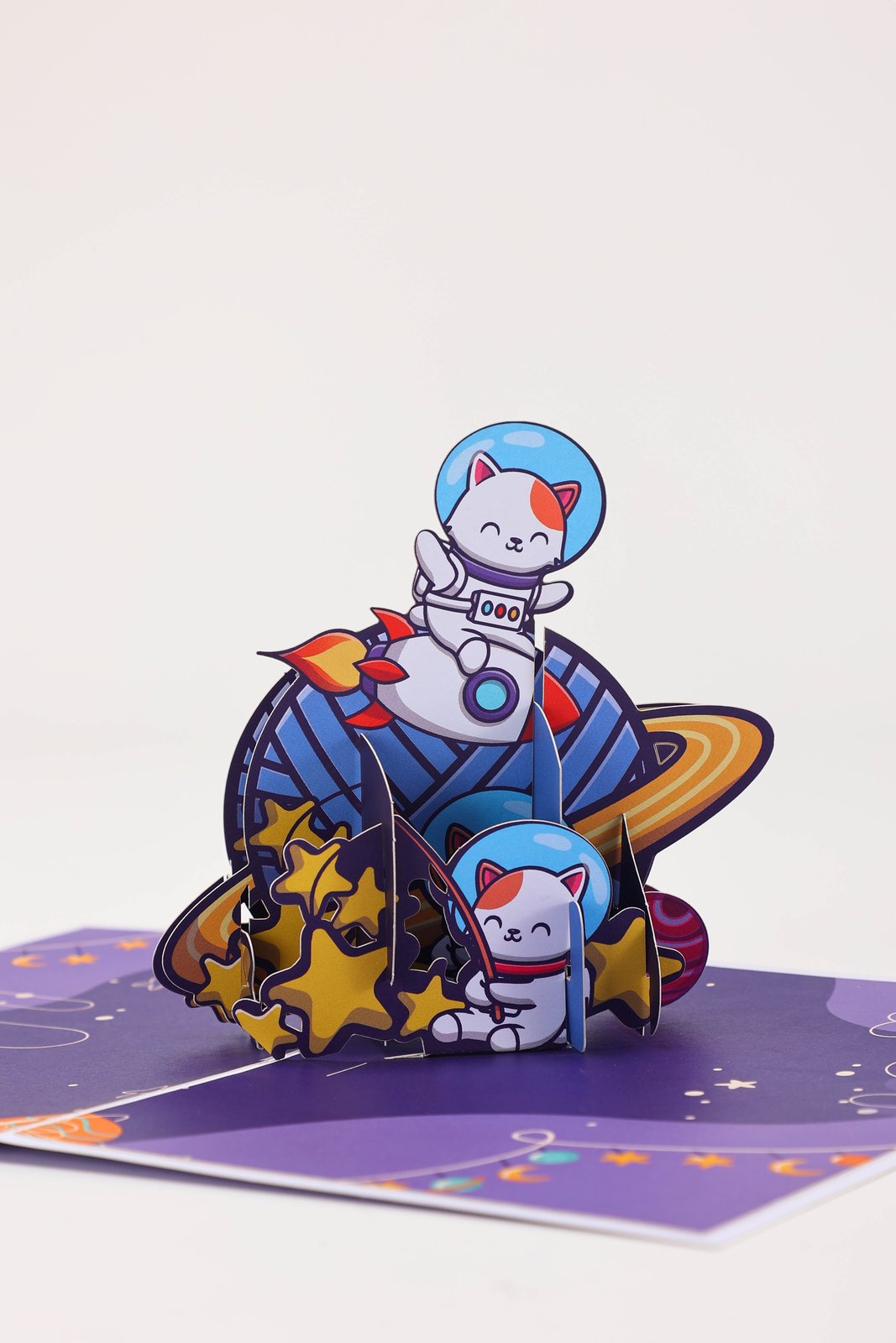 Space Cat 3D Pop Up Card