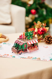 Gingerbread Man Food Truck 3D Pop Up Card