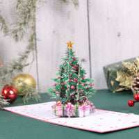 Pink Christmas Tree Greeting Card