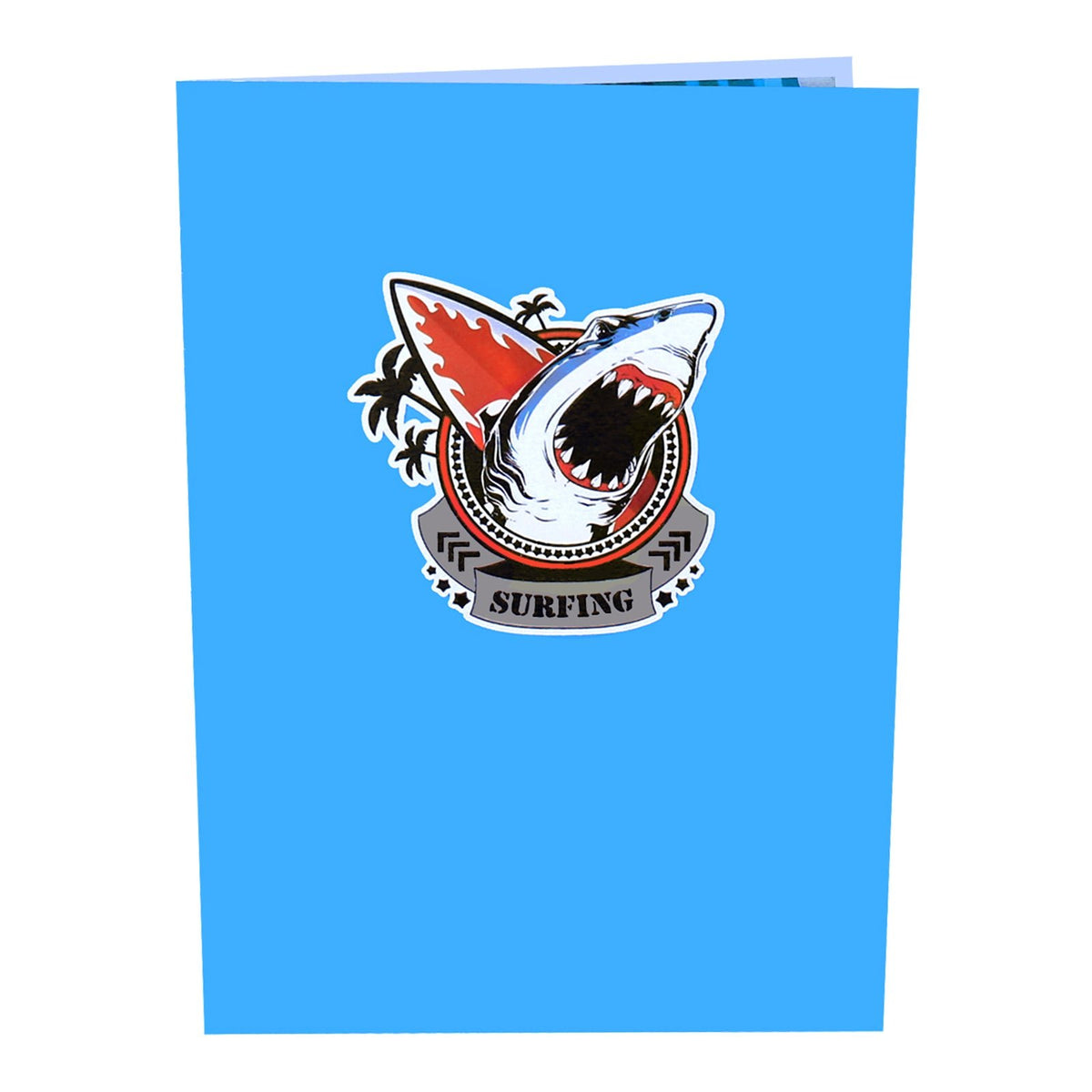 Shark Surfing 3D Pop Up Card