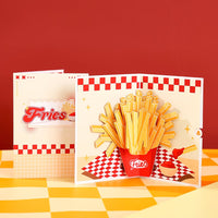French Fries Food 3D Pop Up Card