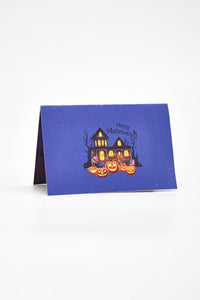 Halloween Haunted House Greeting Card
