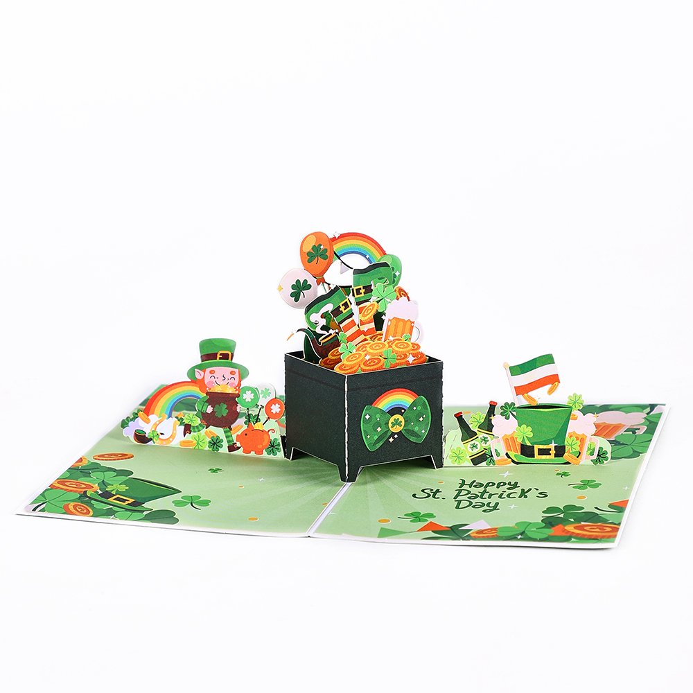 St. Patrick's Day Box 3D Pop Up Card