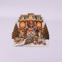 Christmas Vintage Amusement Park Ornament Greeting Card