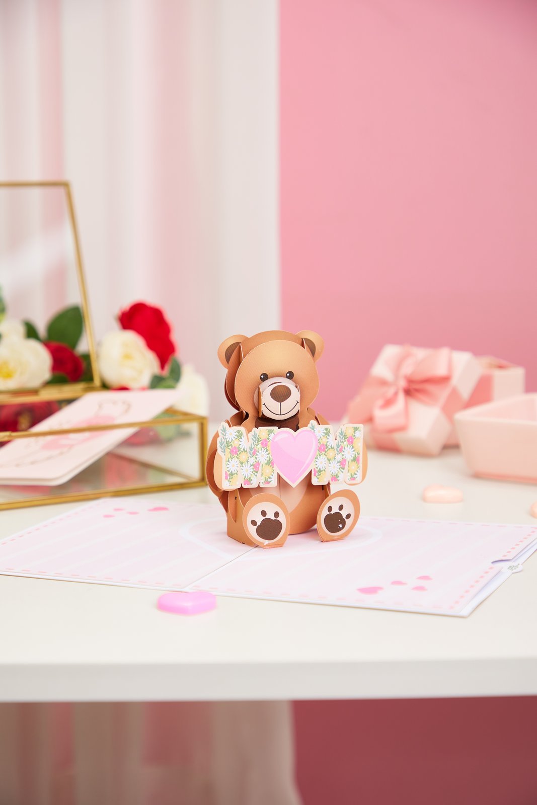 Mother's Day Love Bear 3D Pop Up Card