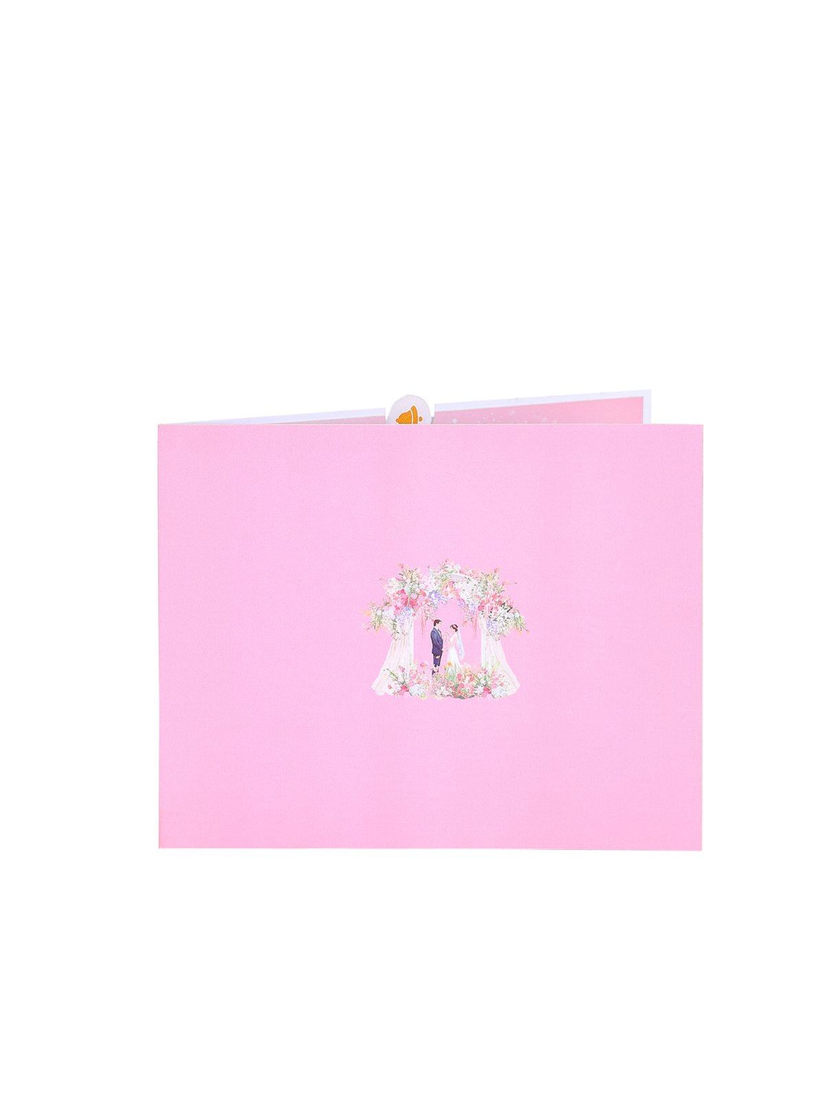 Pink Wedding Arch 3D Pop Up Card