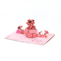 Valentine's Day Heart Bear Pop Up Card