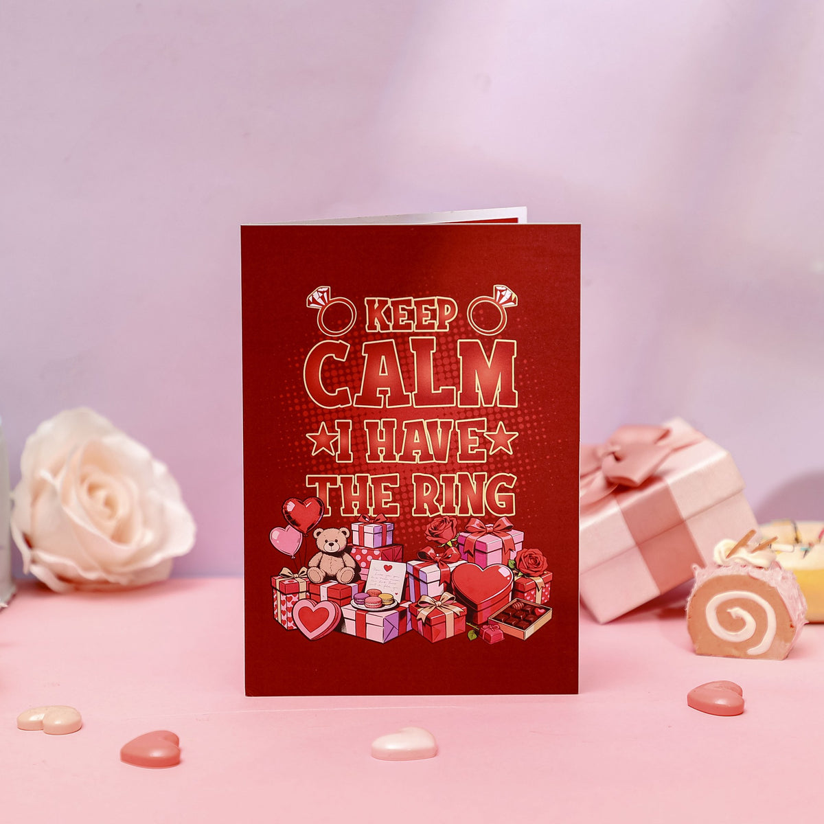 Valentine's Day Diamond Ring Gift Pop Up Card