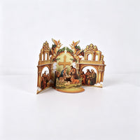 Nativity Double Door Pop Up Card