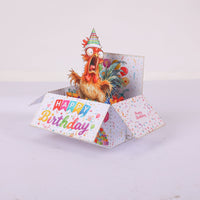 Rooster Birthday Box Card