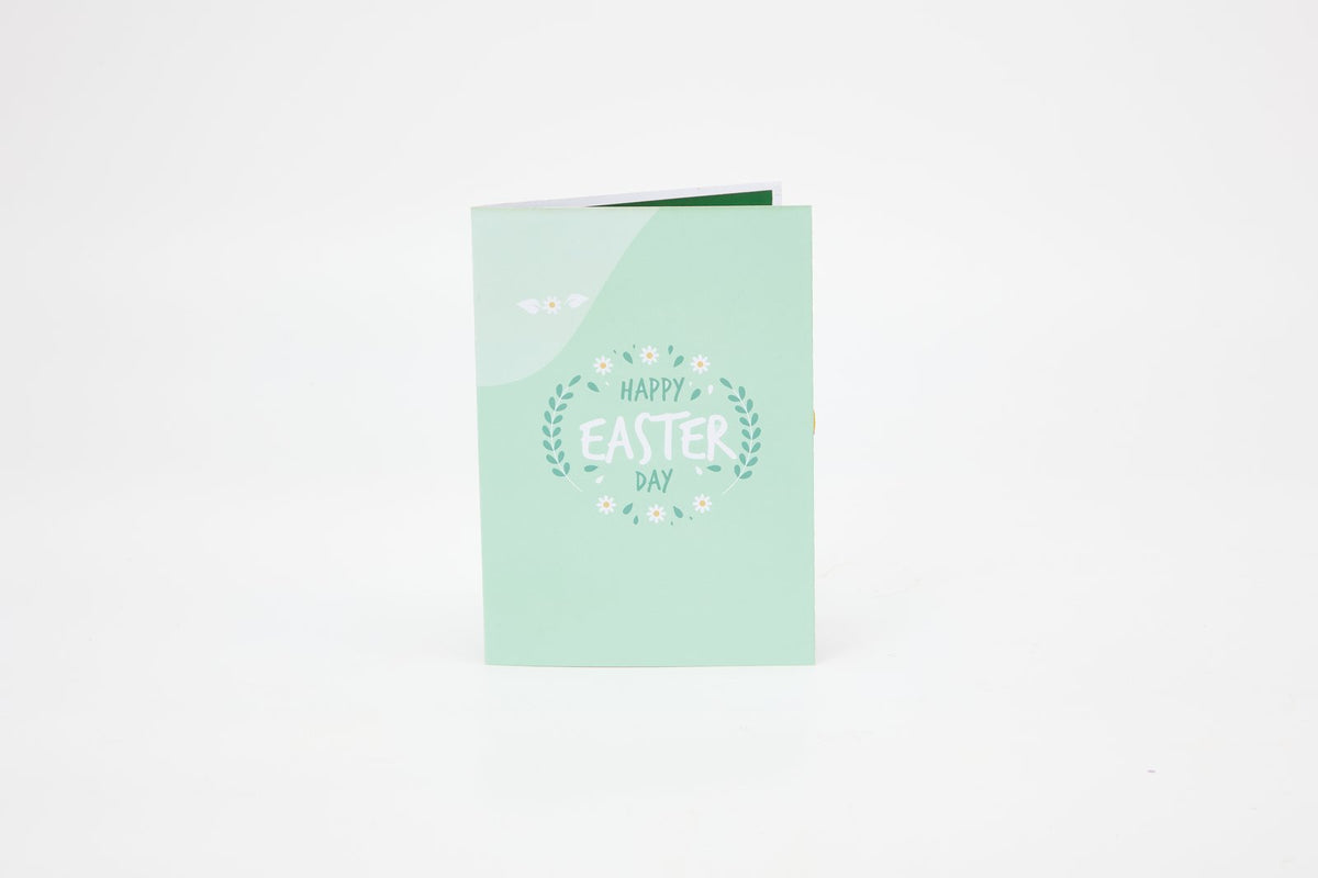 Easter Floral Wreath Greeting Card